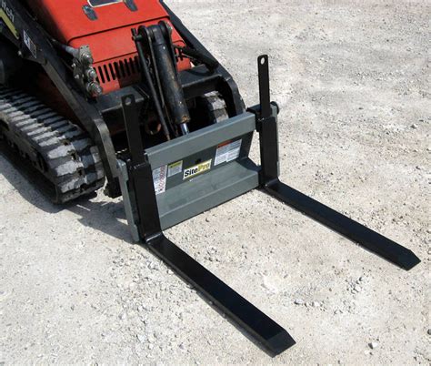 mini skid pallet forks|pallet forks skid steer mount.